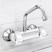 Plantex Pure Brass Sink Mixer Tap for Kitchen Hot & Cold/ 360Ãƒâ€šÃ‚Â° Swivel Spout Kitchen Sink Tap with Brass Wall Flange & Teflon Tape -7 Year Warranty