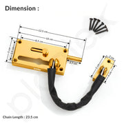 Plantex Door Chain with Baby Latch/Door Chain Lock for Main Door/Latch Lock for Door/Heavy Duty Door Safety Guard Lock for Home, Hotel & Office Security â€“ Pack of 1 (DTK-294-Gold)