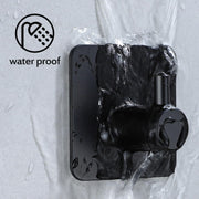 Plantex Hook for Bathroom/Self-Adhesive Hook/GI Steel Hook for Hanging Clothes/Towel/Hook for Wall/Drill Free Installation - Pack of 4 (Black)