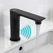 Plantex Sensor Tap for Kitchen Sink/Solid Brass Automatic Touchless Faucet for Wash Basin/Electronic Basin Tap/Sink Tap for Kitchen Basin (10009, Black)