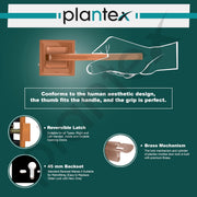 Plantex Main Door Lock for Home/Mortise Door Lock/Main Door Lock Set/Mortice Lock for Door with 3 Years of Warranty (605-PVD Rose Gold)