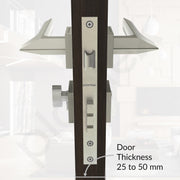 Plantex Triple Security Door Lock for Home/Main Door Lock Set with 3 Years of Warranty/Mortise Lock for Door with Brass Lock Body & Cylinder(7082 - Satin White & Chrome)