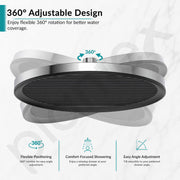Plantex ABS 11 Inch Round Head Shower/Overhead Rain Shower for Home/Hotel/Adjustable Shower Head for Bathroom - Pack of 1 (Chrome, D-XM95)