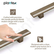 Plantex 12 Inch Main Door Handle/Aluminium Handle for Door/Pull-Push Handle for Home/Office/3 Years Warranty By Plantex - Pack of 1 (APS-612, Silk Metalic)