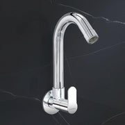 Plantex Pure Brass Sink Tap for Kitchen Basin/Swan Neck Sink Tap for Wash Basin/360 Swivel spout with Water Saving Nozzle Nal Taps - Pack of 1 (Chrome)