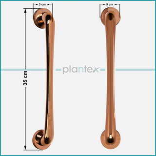 Plantex Polo 14-IInch Pull Handle For Glass/Wooden And Metal Doors (Rich Rose Gold Finish - Big)