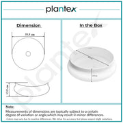 Plantex Ceramic Basin/Countertop Vessel Sink/Tabletop Wash Basin/Washbasin for Bathroom with 10 Years Glaze Warranty by Plantex (White Glossy - 16 x 16 x 5.5 Inch)