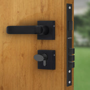 Plantex Triple Security Door Lock For Home/Main Door Lock Set With 3 Years Of Warranty/Mortise Lock For Door With Brass Lock Body & Cylinder(7110 - Black), Knob
