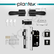 Plantex Premium Door Lock with 3 Years of Warranty/Main Door Lock for Home/Mortise Lock for Door - Main Door Lock Set (593 - Black)