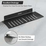 Plantex Stainless Steel Double Soap Dish/Stand/Holder/Tray for Bathroom and Kitchen/Bathroom Accessories - Wall Mount (Black)