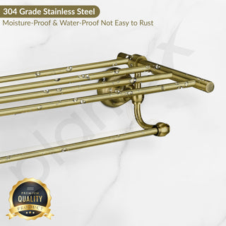 Plantex 304 Grade Stainless Steel 24 inch Towel Rack for Bathroom/Towel Stand/Hanger/Bathroom Accessories - Skyllo (Antique)