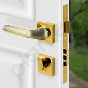 Plantex Triple Security Door Lock for Home/Main Door Lock Set with 3 Years of Warranty/Mortise Lock for Door with Brass Lock Body & Cylinder (7121 - PVD Gold & Brass Antique)