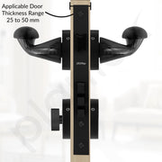 Plantex Door Lock for Home/Main Door Lock Set/Mortise Lock with Brass Lock Body & Cylinder  (7134, DC-Black & Z-Black)
