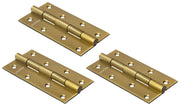 Plantex Heavy Duty Stainless Steel Door Butt Hinges 5 inch x 12 Gauge/2.5 mm Thickness Home/Office/Hotel for Main Door/Bedroom/Kitchen/Bathroom - Pack of 3 (Brass Antique)