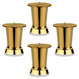 Plantex Heavy Duty Stainless Steel 4 inch Sofa Leg/Bed Furniture Leg Pair for Home/Furniture Sofa Legs for Table/Support Legs/Furniture Leg (Gold) Set of 4 Pcs