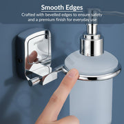 Plantex Liquid Soap Dispenser for Bathroom/304 Grade Stainless Steel Shampoo Dispenser/Handwash Dispenser/Bathroom Accessories - Pack of 1 (Hexa, Chrome)