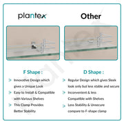 Plantex Multipurpose Transparent Glass Shelf for Bathroom/Living Room Wall Mount - Bathroom Accessories (Polished - 15x6 Inches - Pack of 1)