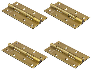 Plantex Heavy Duty Stainless Steel Door Butt Hinges 5 inch x 12 Gauge/2.5 mm Thickness Home/Office/Hotel for Main Door/Bedroom/Kitchen/Bathroom - Pack of 4 (Brass Antique)