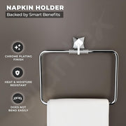 Plantex Towel Ring for Bathroom/Pure Brass Towel Holder/Towel Stand/Hanger/Bathroom Accessories - Pack of 1 (APS-ASC-05, Chrome)