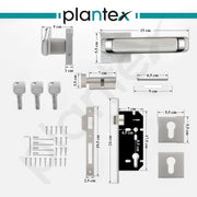 Plantex Mortise Door Lock for Home/Main Door Lock Set with 3 Years of Warranty/Mortice Lock for Door with Brass Lock Body & Cylinder (7127, Satin White & Chrome)