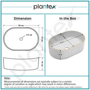 Plantex Table Top Wash Basin For Bathroom/Designer Ceramic Basin/Countertop Vessel Sink Basin - Indo-European Collection (White - 20x13x6 inches)