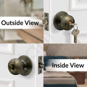Plantex Stainless Steel Door Locks For Bedroom/Main Door Lock/Cylindrical Lock Set Door Lock For Home Office Hotel (Brass Antique)