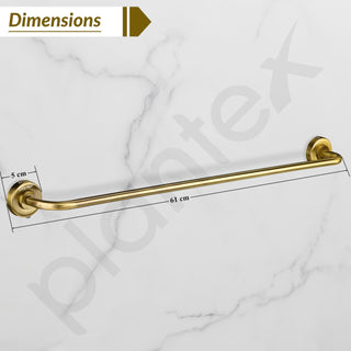 Plantex 304 Grade Stainless Steel Towel Hanger for Bathroom/Single Towel Rod/Bar/Bathroom Accessories - Daizy (Antique)