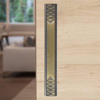 Plantex Heavy Duty Door Handle/Main Door Handle 14-inches/Pull Push Handle for Main Door/Glass Door- Pack of 1 (237-Brass Antique Finish) - 3 Years Warranty
