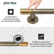 Plantex Main Door Handle/Pull & Push Handles for All Doors of House, Office, Hotels/300mm Wooden & Glass Door Handle - Pack of 1 (Brass Antique & Gold)