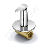 Plantex Concealed Stop Cock/Pure Brass Concealed Stop Valve Tap For Bathroom With Teflon Tape & Brass Adjustable Wall Flange – 15mm (LEA-706, Mirror-Chrome Finish)