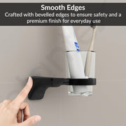 Plantex Aluminum Space Aluminium Tumbler Holder/Toothbrush Holder For Bathroom/Stand For Bathroom Accessories (Black)