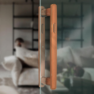 Plantex 14 Inch Main Door Handle for Wooden Doors, Pull-Push Handle, Accessories (Pack of 1, Rose Gold)