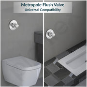 Plantex Pure Brass 40mm Thread Diameter Metropole Flush Valve for Toilet/Toilet Flush/Flush Valve for Urinal Commercial and Residential Use -(ALD-1302-Chrome)