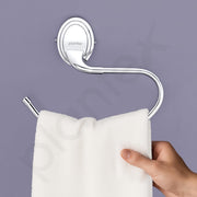 Plantex 304 Grade Stainless Steel Towel Ring for Bathroom/Hand Napkin Holder for Washbasin/Bathroom Accessories - Cubic (Chrome)