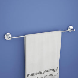Plantex Smero Pure Brass Towel Hanger for Bathroom/Single Towel Rod/Towel Bar/Bathroom Accessories - Circle (24 Inch-Chrome)