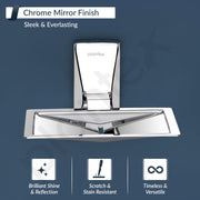 Plantex 304 Grade Stainless Steel Single Soap Dish/Soap Stand/Wall Mounted Soap Holder/Bathroom Accessories - Crystal (Chrome)