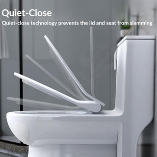 Plantex Polypropylene Toilet Seat/Western Toilet Seats For Bathroom/Soft Closing Toilet Seat/Seat For Commode - Round (Glossy White)