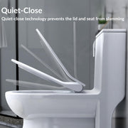 Plantex Polypropylene Toilet Seat/Western Toilet Seats For Bathroom/Soft Closing Toilet Seat/Seat For Commode - Round (Glossy White)