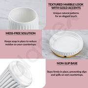 Plantex Ceramic Bathroom Set - Soap Holder for Bathroom/Liquid Soap Dispenser/Tumbler Holder/Toothbrush Holder/Handwash Dispenser - 3 Pcs Set