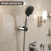 Plantex Hand Shower Holder For Bathroom/Adjustable Handheld Shower/Wand Holder/Wall Mount Bracket - Pack of 1 (Chrome & Black)