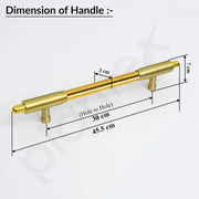 Plantex 12 Inch Main Door Handle/Pull-Push Handle for main door/Stainless Steel Handle for Home&Office/Hotel - Pack of 1 (Brass Antique & PVD Gold)
