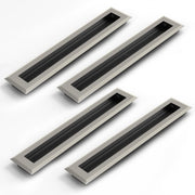 Plantex Sliding Door Handle/Concealed Handle for Sliding Door/224mm Concealed Handle for Wardrobe/Kitchen Cabinet - Pack of 4 (Satin)
