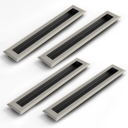 Plantex Sliding Door Handle/Concealed Handle for Sliding Door/224mm Concealed Handle for Wardrobe/Kitchen Cabinet - Pack of 4 (Satin)