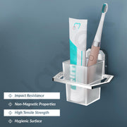 Plantex 304 Grade Stainless Stee Tumbler Holder/Tooth Brush Holder/Bathroom Accessories Pack of 1, Cute (Chrome)