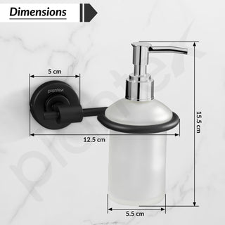 Plantex 304 Grade Stainless Steel Liquid Soap Dispenser/Shampoo Dispenser/Hand Wash Dispenser/Bathroom Accessories - Daizy (Black)