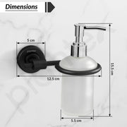 Plantex 304 Grade Stainless Steel Liquid Soap Dispenser/Shampoo Dispenser/Hand Wash Dispenser/Bathroom Accessories - Daizy (Black)