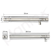 Plantex Heavy Duty 8-inch Joint-Less Tower Bolt for Wooden and PVC Doors for Home Main Door/Bathroom/Windows/Wardrobe - Pack of 6 (703, Silver - Chrome)
