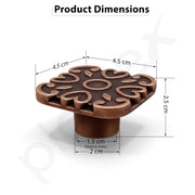 Plantex Knobs for Drawer/Square Drawer Knobs/Knobs for Cabinets/Pull-Push Knobs for Kitchen/Bedroom Drawer - Pack of 6 (DTK-299, Copper Antique)