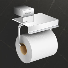 Plantex Toilet Paper Holder for Bathroom/304 Grade Stainless Steel Tissue Paper Roll Holder/Bathroom Accessories - Pack of 1 (Tesla - 2709, Chrome)