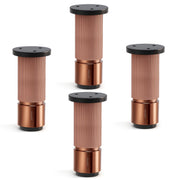 Plantex 4 Inch Sofa Leg for Bed Furniture/Aluminium Sofa Leg for Table/Support Legs/Furniture Leg - Pair of 2 (4 Piece) (DTS-77,Rose Gold)